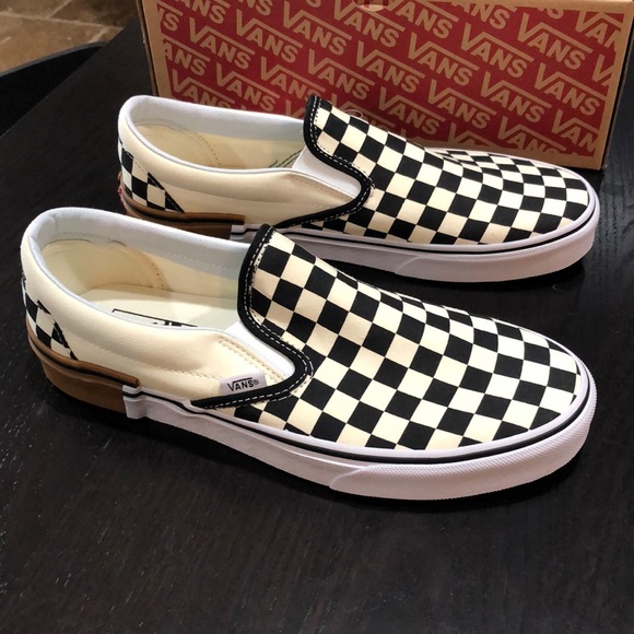 Vans Shoes - Vans Classic Slip-on Gum Block Checkerboard